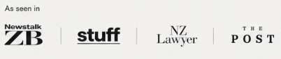 As seen in Newstalk ZB, Stuff, NZ Lawyer and The Post